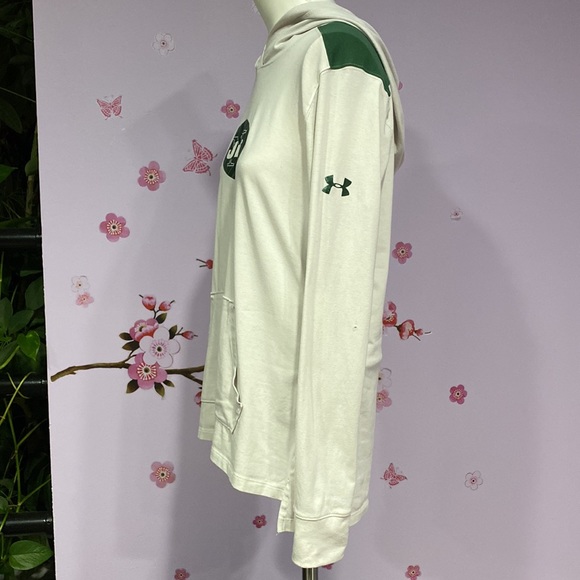 NFL NY Jets Combine Authentic Under Armour Hooded Off White Top Women's Size M ! - Picture 4 of 12
